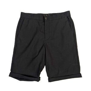 Junk de Luxe Men's Plato Shorts Black Performance l Elastic Waist- Size Medium
